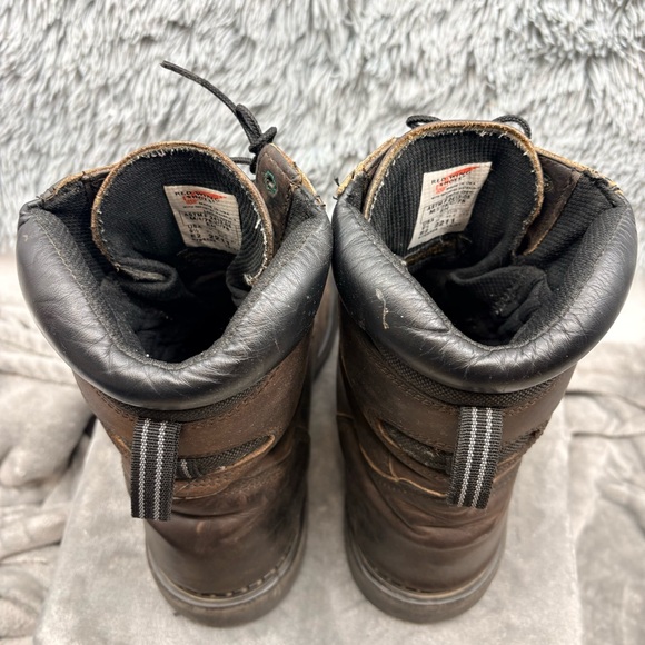 Red Wing Boots Mens 9.5 Steel Toe Brown Work Leather Lace up DynaForce 2211 USA main image 7
